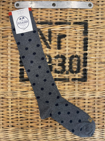 Polka dots socks - Grey/Navy blue