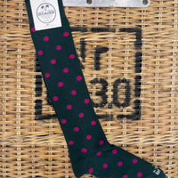 Polka dots socks - Navy blue/Burgundy