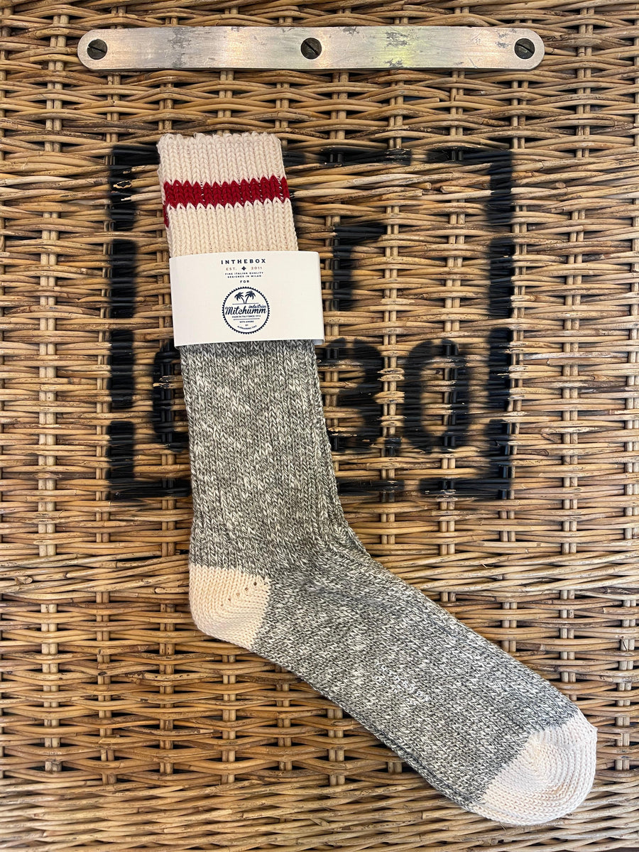 Heritage Basket Socks - Melange Grey