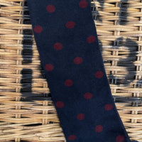 Polka dots socks - Navy blue/Burgundy