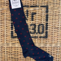 Polka dots socks - Navy blue/Burgundy