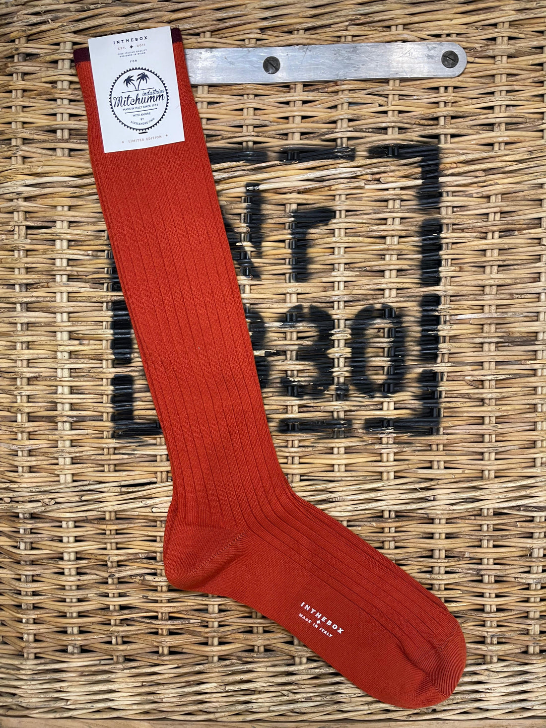 One color classic socks - Brick