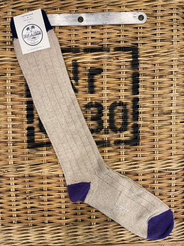 Cashmere basic classic socks - Cream