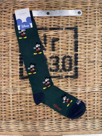 Mickey socks - Bottle green