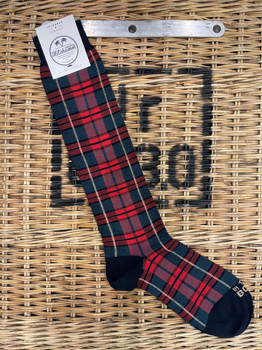 Tartan socks - Navy Blue