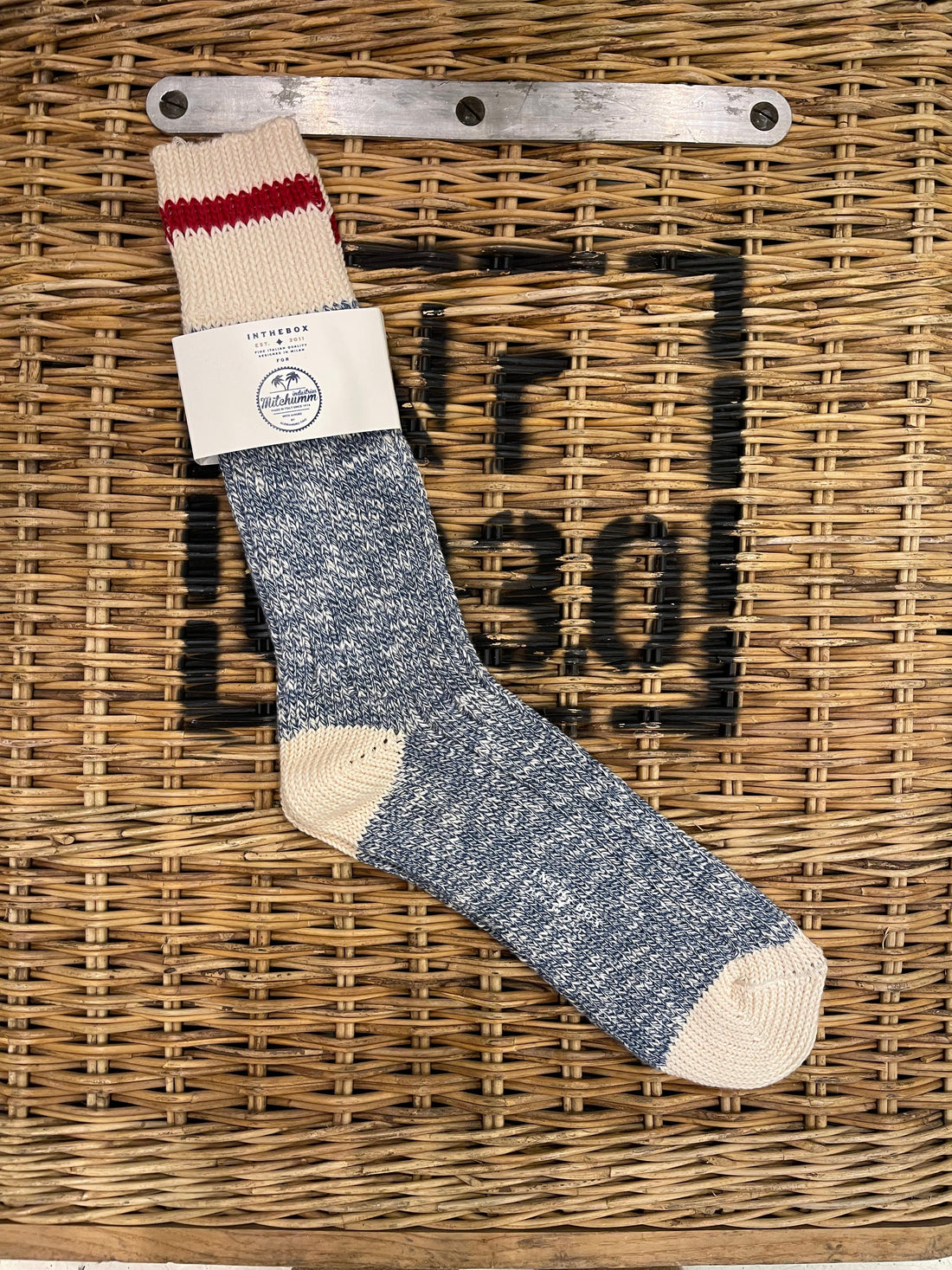 Heritage Basket Socks - Melange Grey