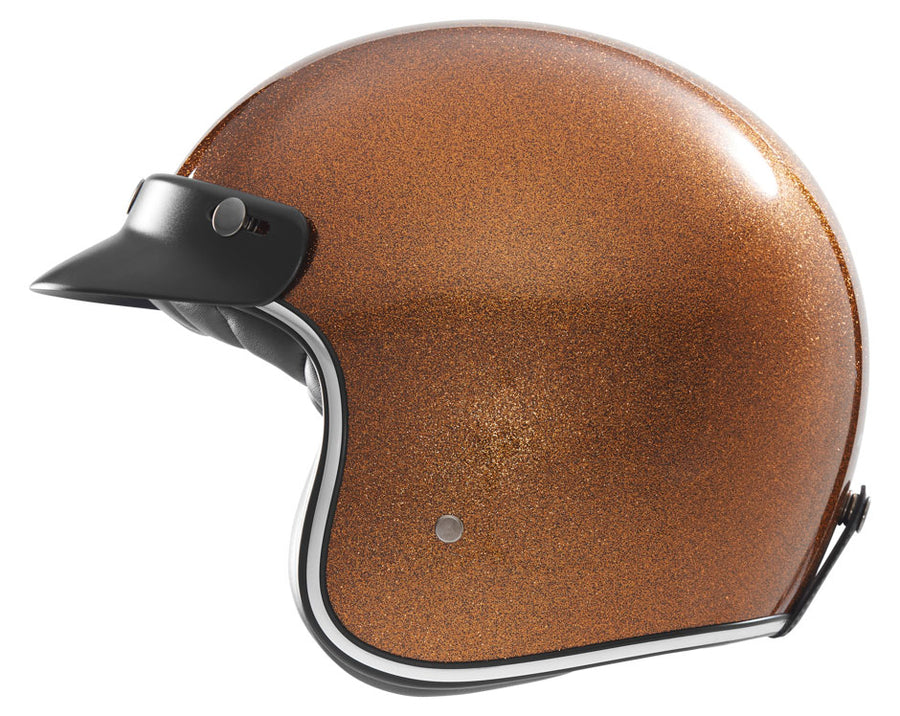 The Classic open face Helmet -  Bronze metal flake