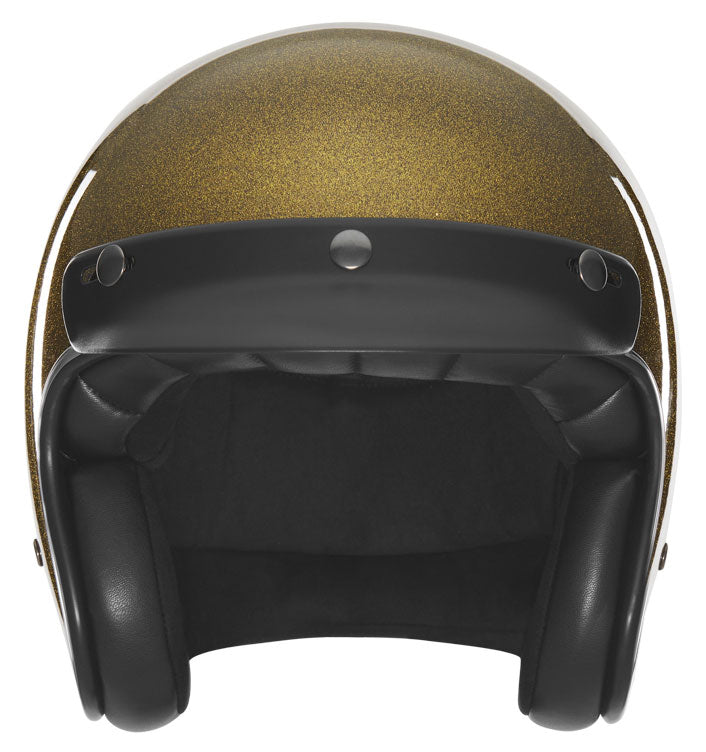 The Classic open face Helmet -  dark gold metal flake