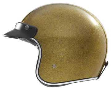 The Classic open face Helmet -  dark gold metal flake