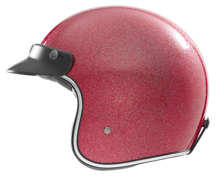 The Classic open face Helmet - Dark pink metal flake