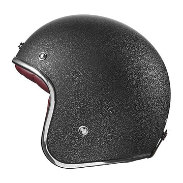 The Classic open face Helmet - Black matte metal flake