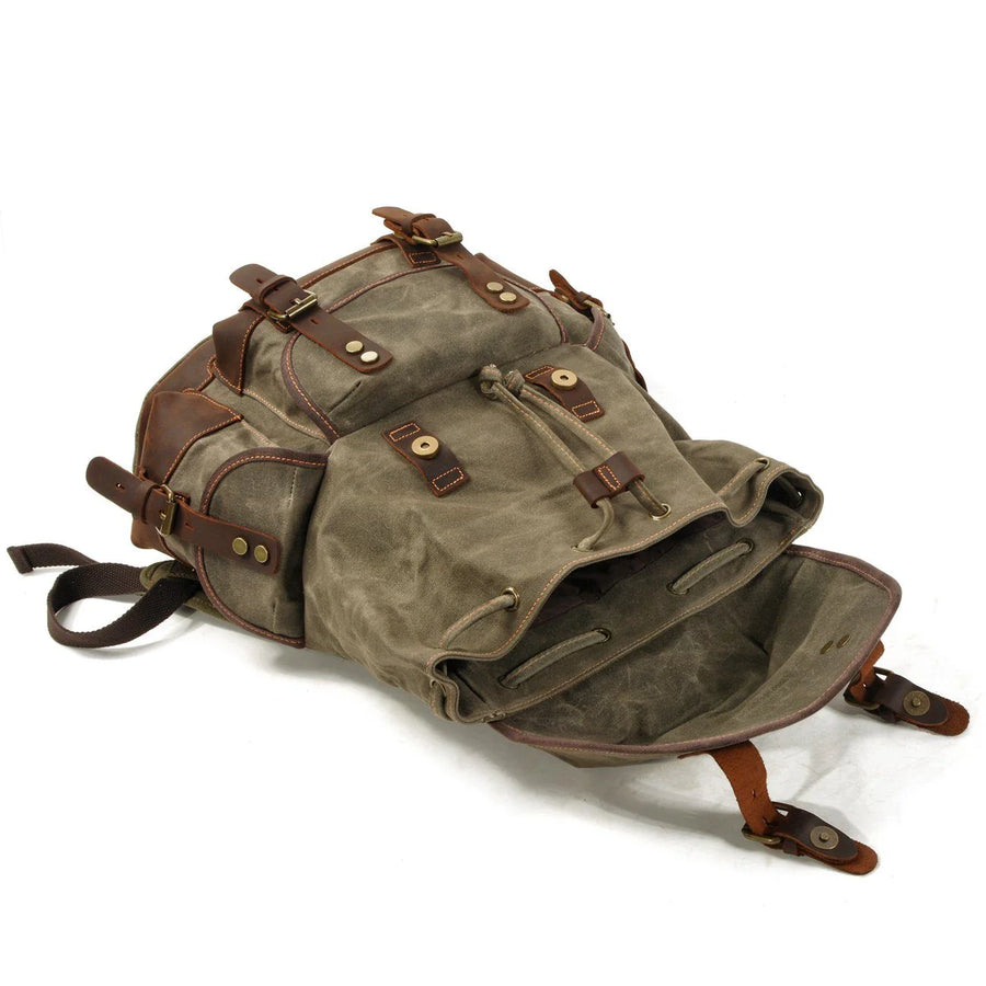 Let's get lost waxed backpack