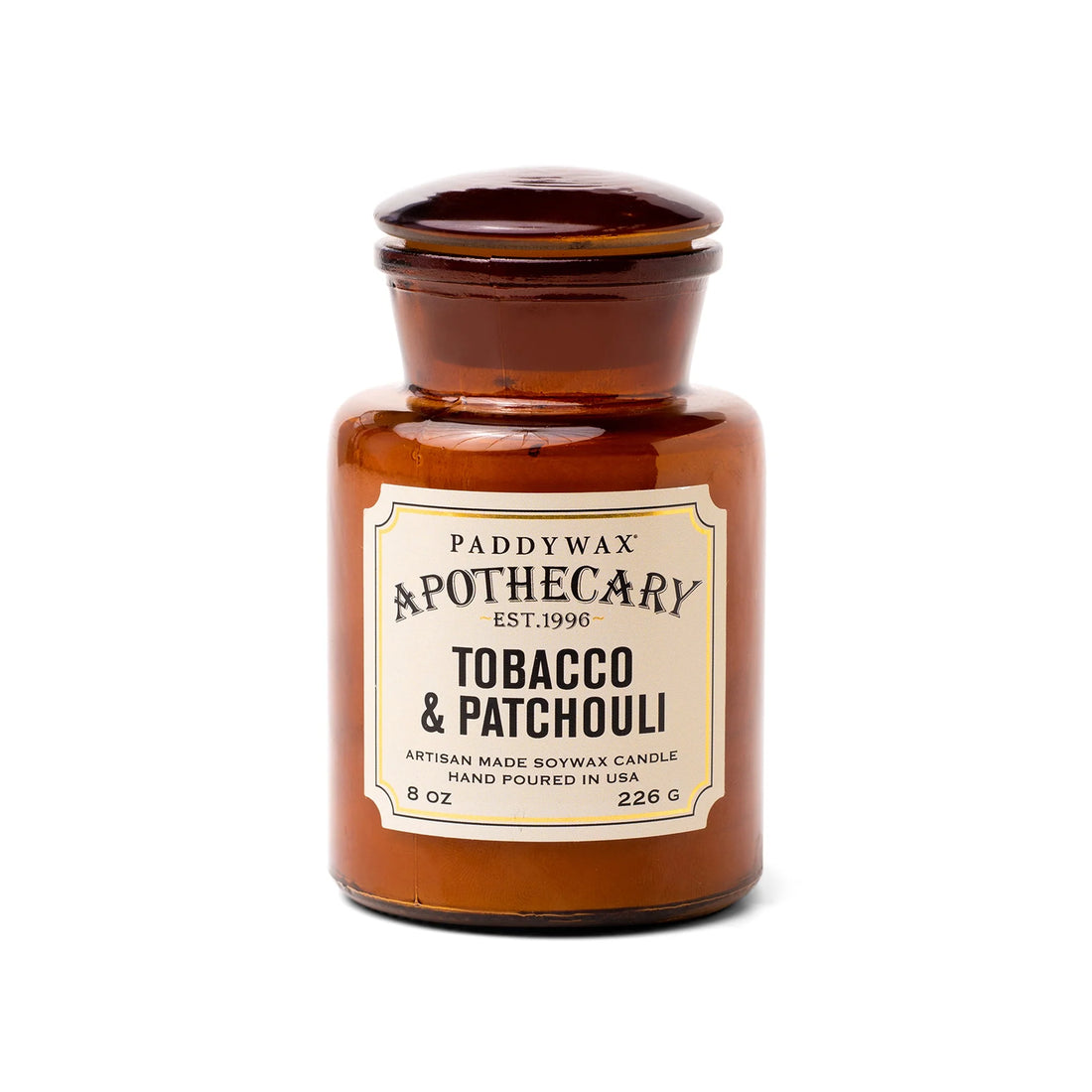 Apothecary 8 oz Candle - Tobacco + Patchouli