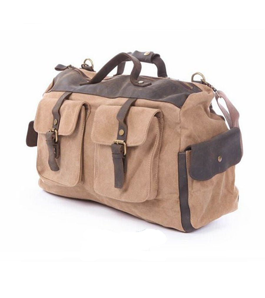 Canvas & Leather Travel Bag