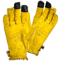 Vintage mustard leather gloves