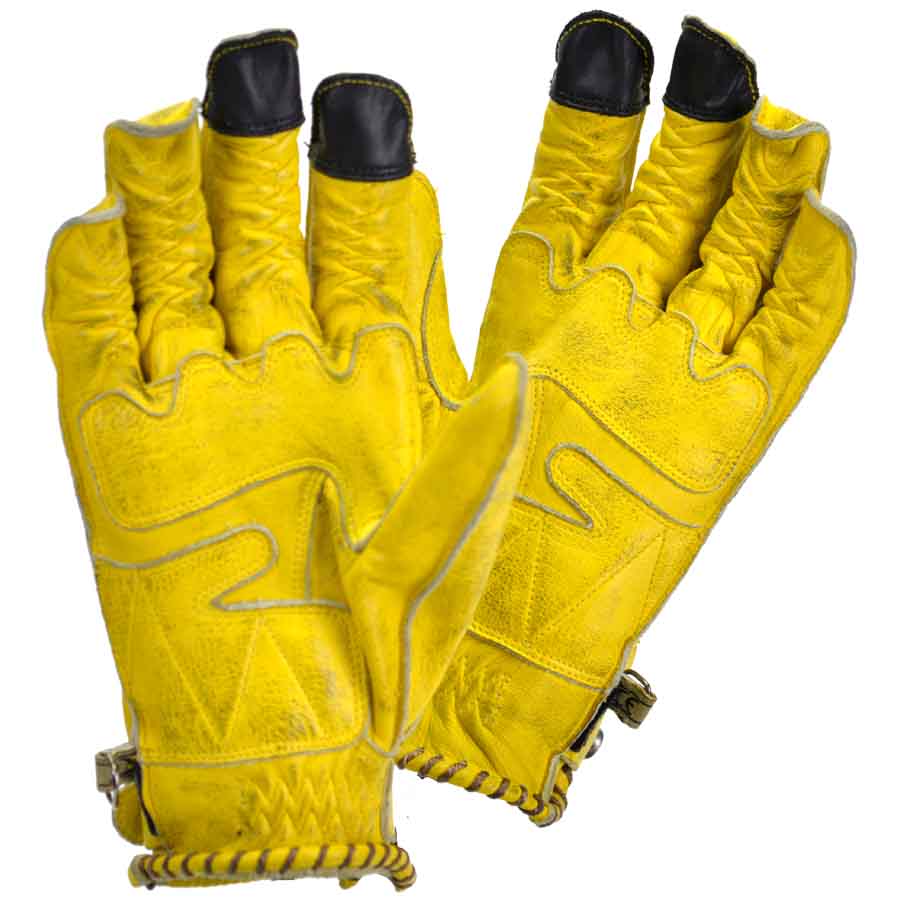 Vintage mustard leather gloves