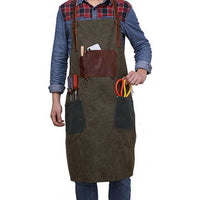 Waxed Canvas & leather apron