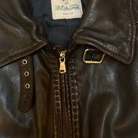 Aviator dark brown Leather Jacket