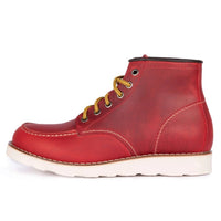 Vintage red leather boots