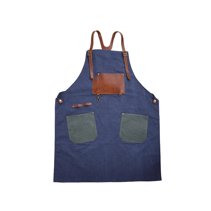 Waxed Canvas & leather apron