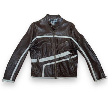 T-racer Dark Brown Leather Jacket